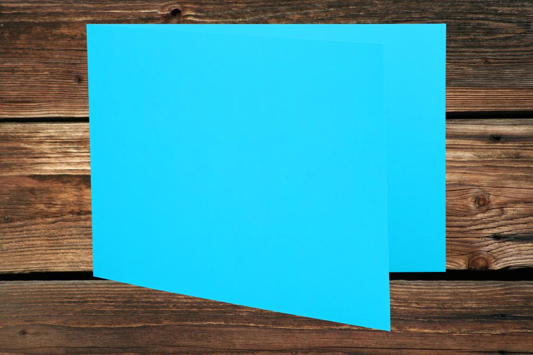 Klappkarten 110x170/340 mm langdoppelt Ozeanblau 230 g/qm